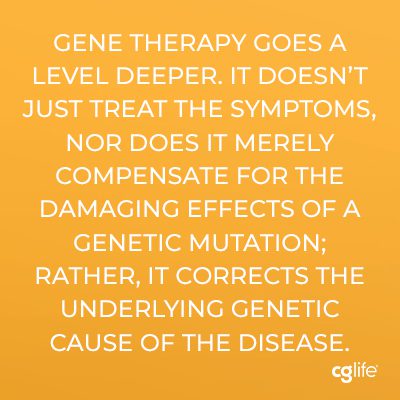 Gene therapy, on the other hand, goes a level deeper. It doesn’t just treat the symptoms, nor does it merely compensate for the damaging effects of a genetic mutation; rather, it corrects the underlying genetic cause of the disease.